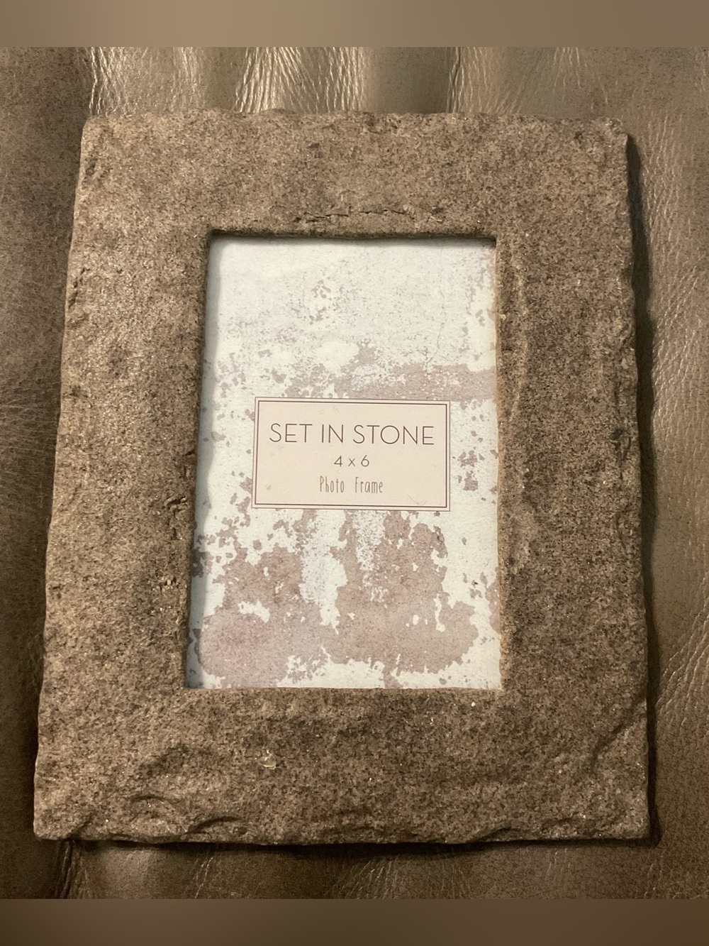 SET IN STONE 4x6 Rustic Textured Photo Frame